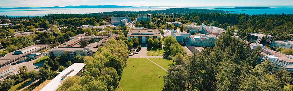 University of Victoria aerial campus shot