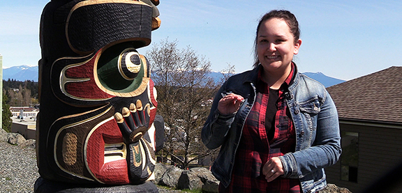 Sara Fulla, Indigenous student, Vancouver Island University.